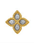 aretes Princess Flower en oro amarillo de 18kt con diamantes